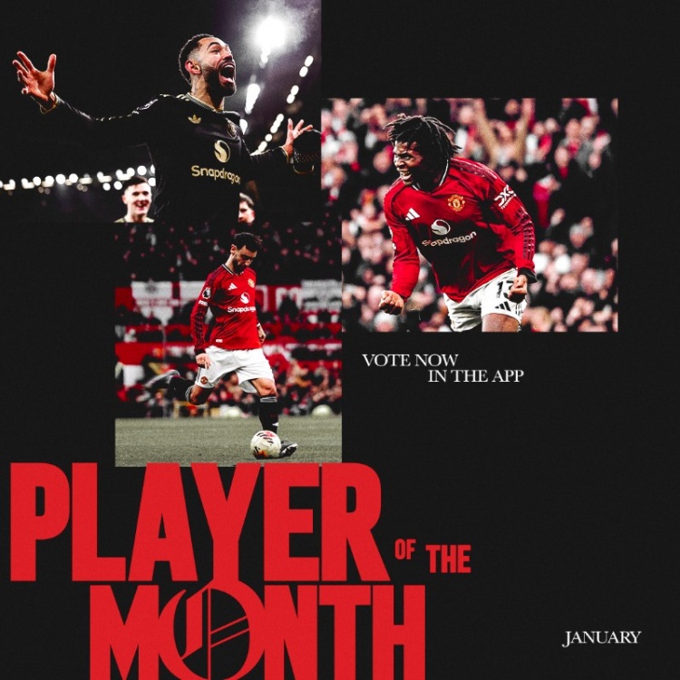 开云体育官网-曼联公布1月份最佳球员候选：库尼亚、多尔古和B费